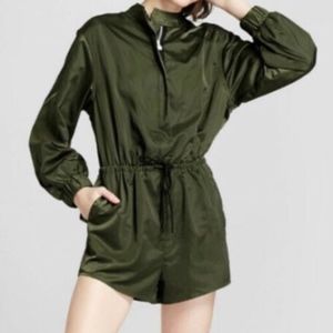 Olive Green Long Sleeve Romper Size S